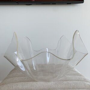 Vintage Large Handkerchief Acrylic Bowl